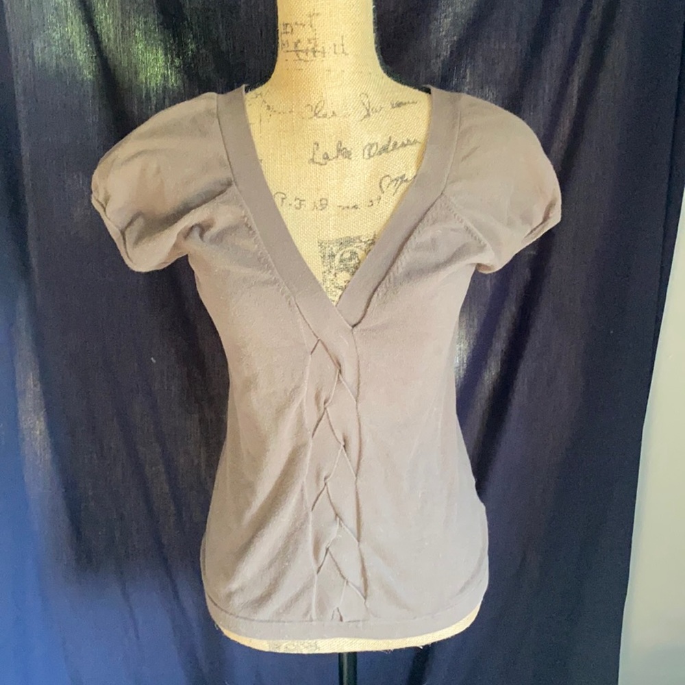 Banana Republic Grey V-Neck Sweater